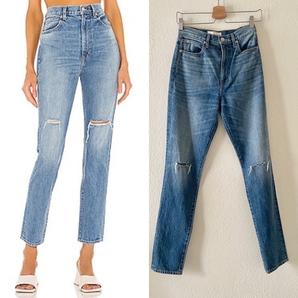 SLVRLAKE Beatnik Slim Straight Distressed Jeans - Picture 1 of 6